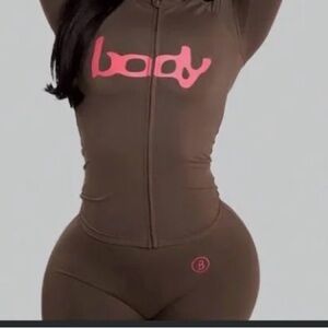 High-Waist Active Leggings & Long-Sleeve Top Set - Pink
